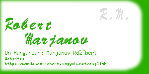 robert marjanov business card